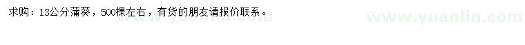 求購(gòu)13公分蒲葵
