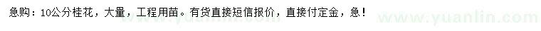 求購(gòu)10公分桂花