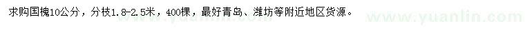 求購10公分國槐