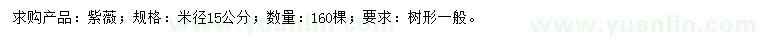 求購米徑15公分紫薇