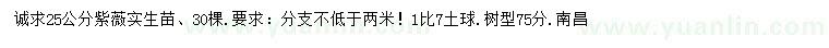 求購(gòu)25公分紫薇
