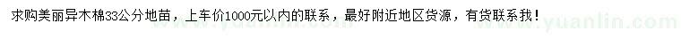 求購33公分美麗異木棉