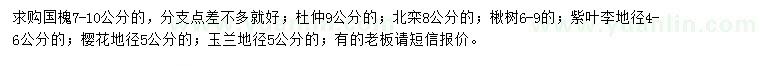 求購國槐、杜仲、北欒等