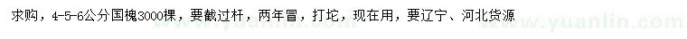 求購4、5、6公分國槐