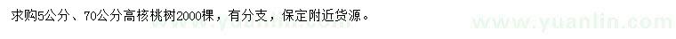 求購(gòu)5公分核桃樹(shù)
