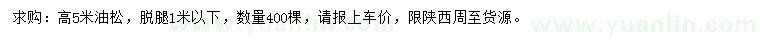 求購(gòu)高5米油松