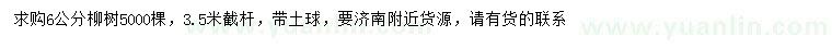 求購6公分柳樹