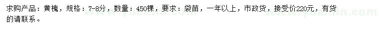 求購(gòu)7-8公分黃槐