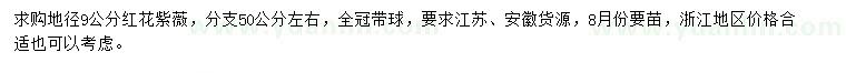 求購地徑9公分紅花紫薇