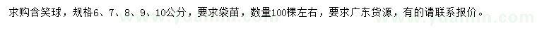 求購(gòu)含笑球