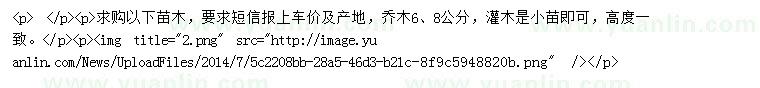 求購(gòu)金葉榆、五角楓、火炬等