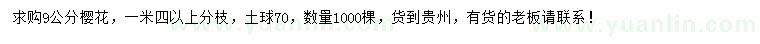 求購(gòu)9公分櫻花