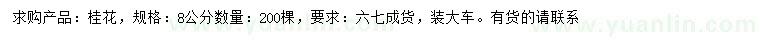 求購8公分桂花