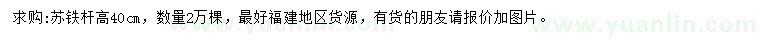 求購(gòu)桿高40公分蘇鐵