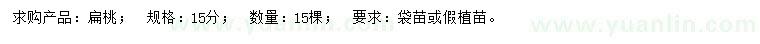 求購15公分扁桃