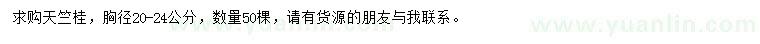 求購(gòu)胸徑20-24公分天竺桂