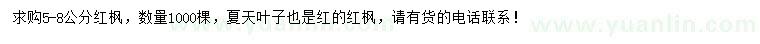 求購5-8公分紅楓