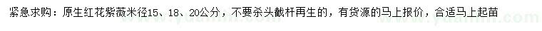 求購米徑15、18、20公分紅花紫薇