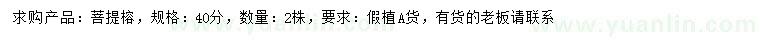 求購(gòu)40公分菩提榕