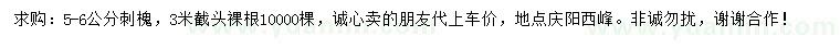 求購(gòu)5-6公分刺槐