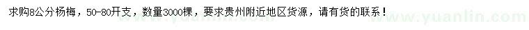 求購(gòu)8公分楊梅
