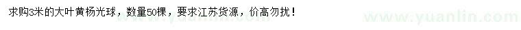 求購3米大葉黃楊光球