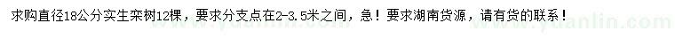 求購直徑18公分欒樹