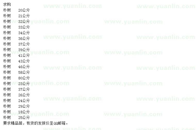 求購(gòu)樸樹