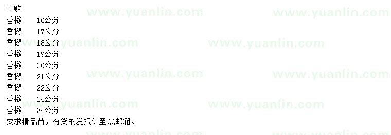 求購(gòu)香櫞