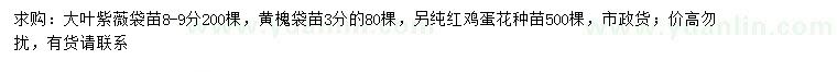 求購大葉紫薇、黃槐、純紅雞蛋花