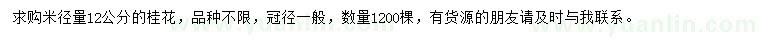 求購米徑量12公分桂花