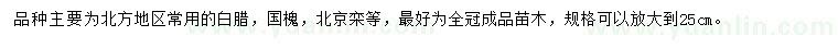 求購(gòu)白蠟、國(guó)槐、北京欒等