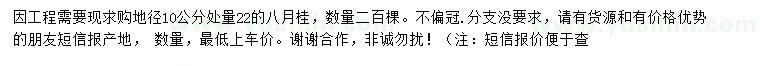求購(gòu)地徑22公分八月桂