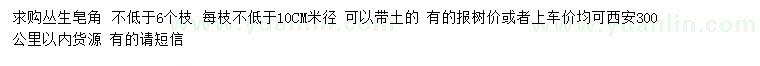 求購叢生皂角