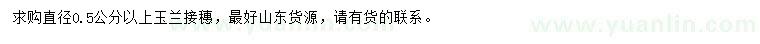 求購(gòu)直徑0.5公分以上玉蘭接穗