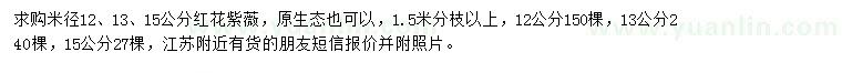 求購米徑12、13、15公分紅花紫薇