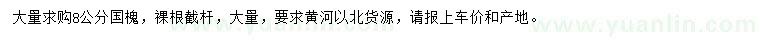 求購8公分國(guó)槐