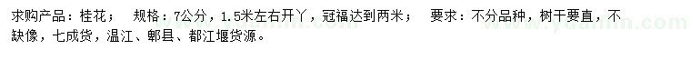 求購7公分桂花