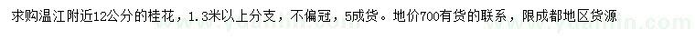 求購12公分桂花