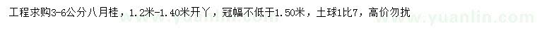 求購(gòu)3-6公分八月桂