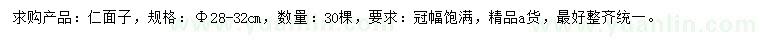求購28-32公分仁面子
