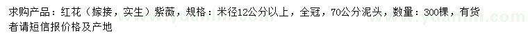 求購(gòu)米徑12公分以上紅花紫薇