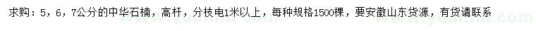 求購5、6、7公分中華石楠
