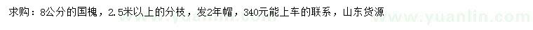 求購8公分國槐