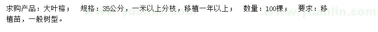 求購(gòu)35公分大葉榕