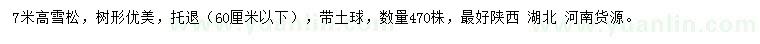 求購高7米雪松