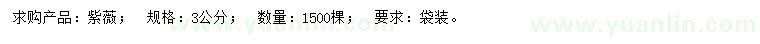 求購(gòu)3公分紫薇