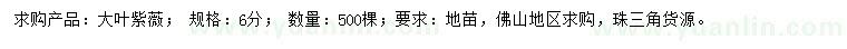 求購(gòu)6公分大葉紫薇