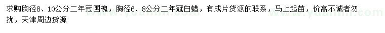 求購(gòu)胸徑8、10公分國(guó)槐、胸徑6、8公分白蠟