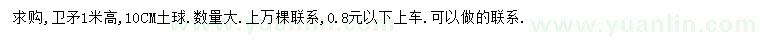 求購高1米衛(wèi)矛